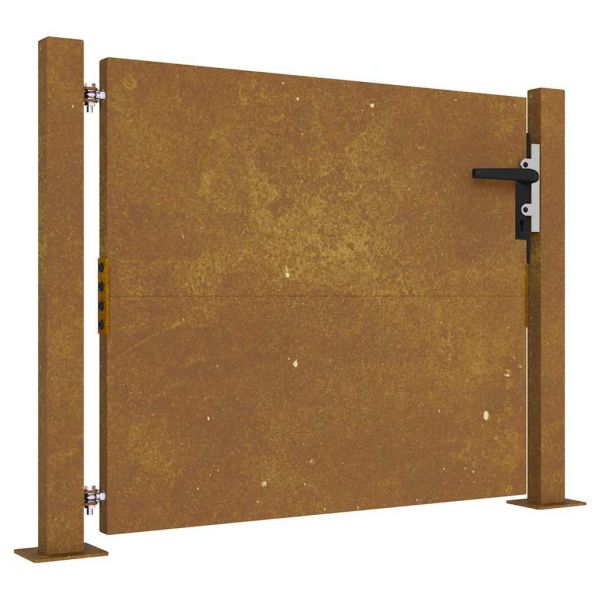 vidaXL Portão de Jardim 105x80 cm Aço Corten - 4146219445