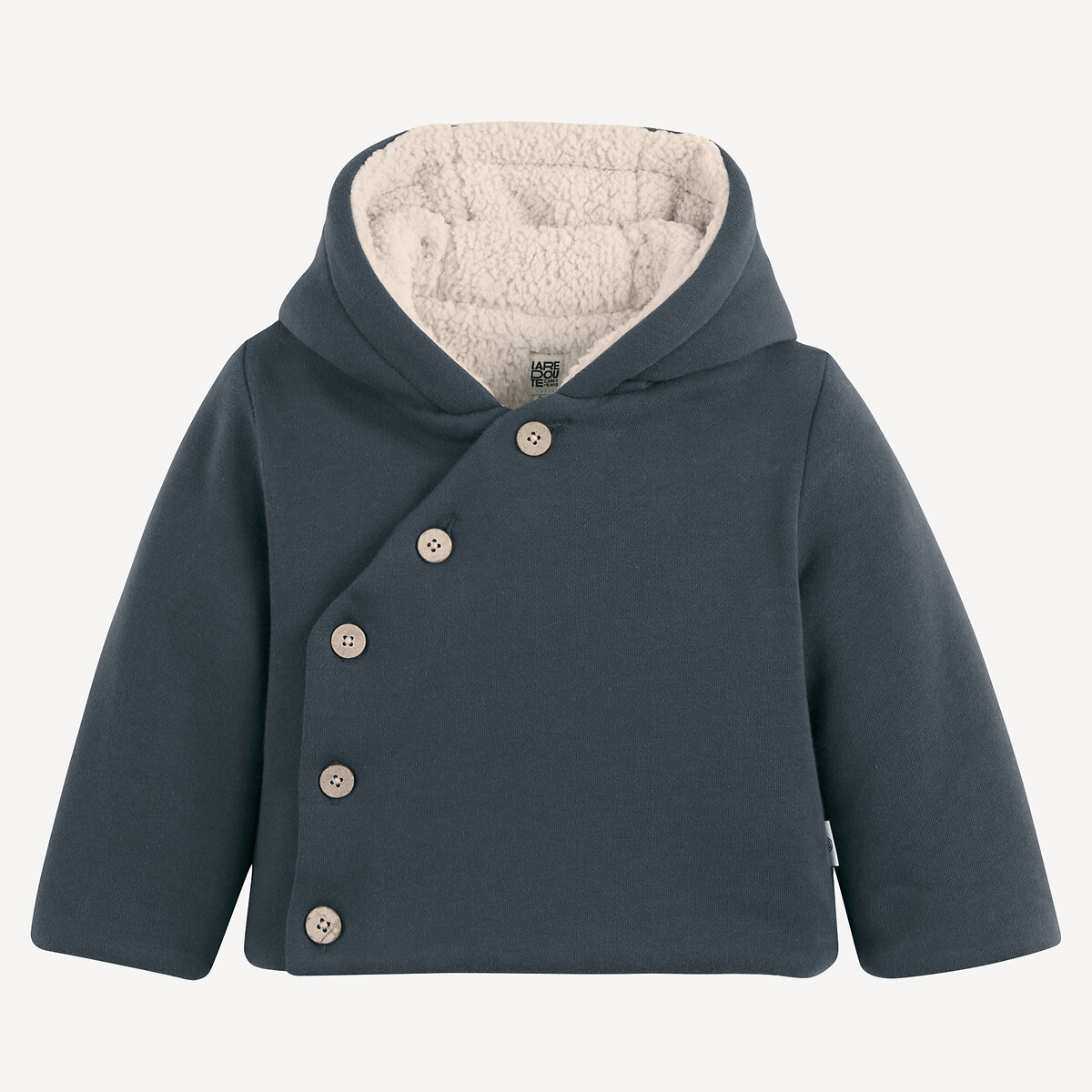 LA REDOUTE COLLECTIONS<br>Cardigã de tecido com capuz fixo em fleece, inverno