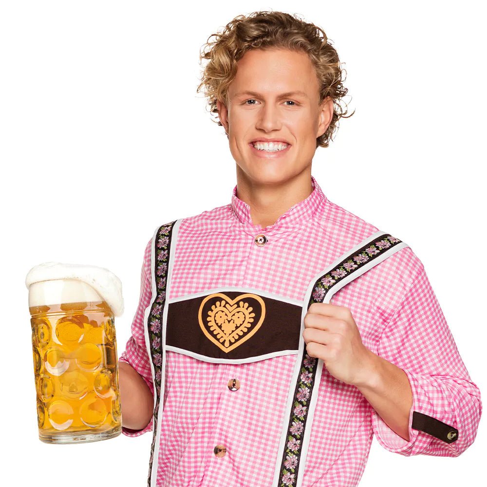 Geel Witte Bierpul Glas Xxl