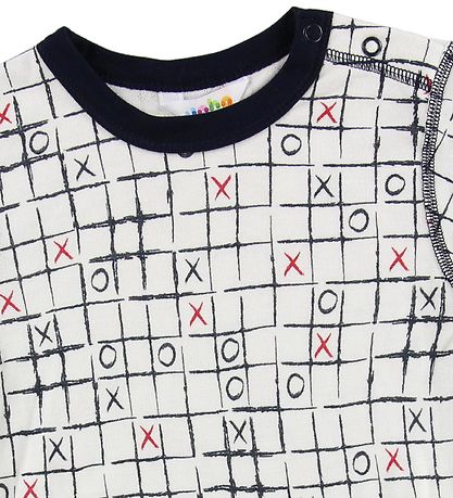 Joha T-Shirt - Bambus - Weiß m. Karos