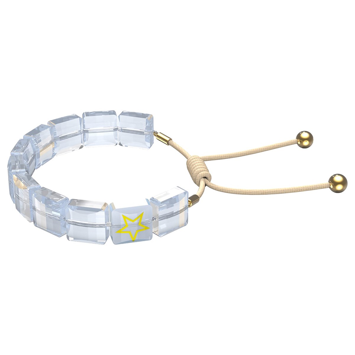 Bracelet Swarovski Letra doré étoile