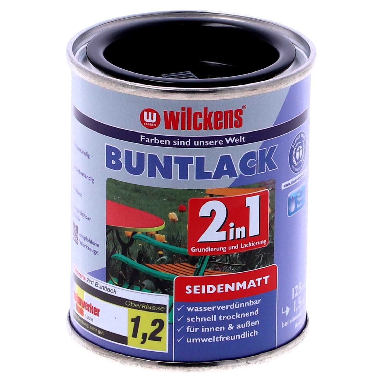 Buntlack 2in1 Seidenmatt schwarz