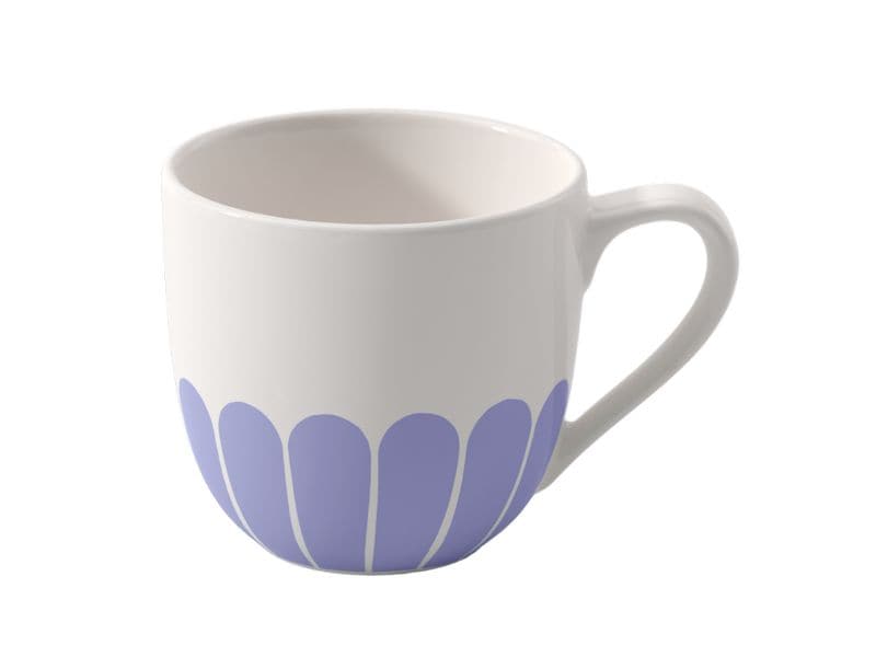 Villeroy & Boch Espressotasse Fleur 70 ml, 6 Stück, Blau Tasse aus hochwertigem Porzellan