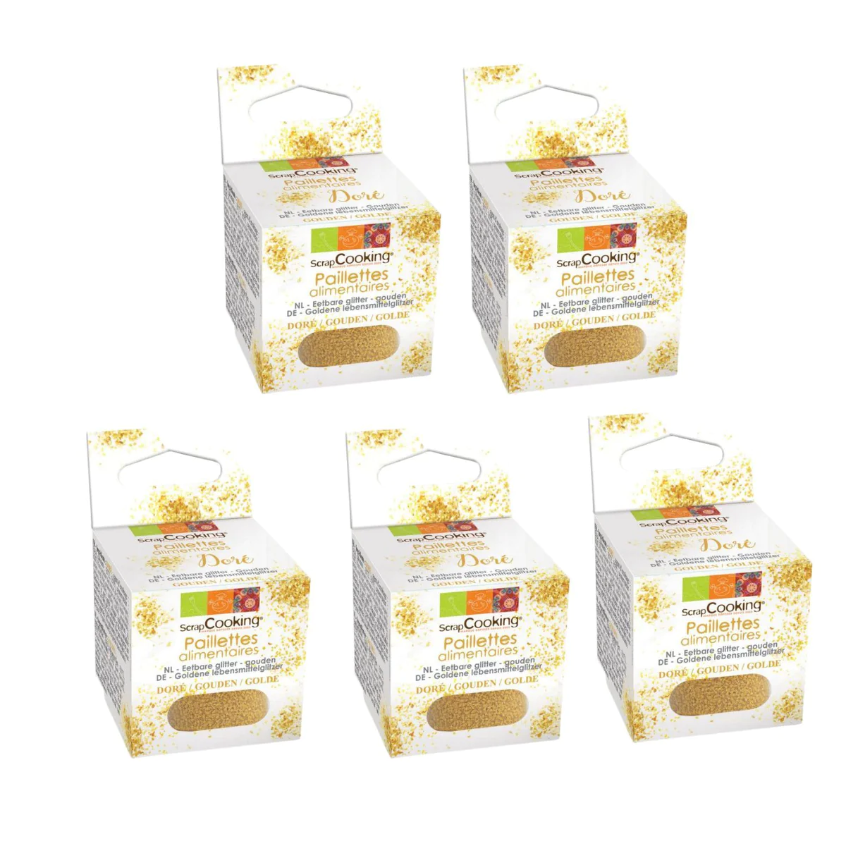 Paillettes alimentaires dorées 25 g Scrapcooking