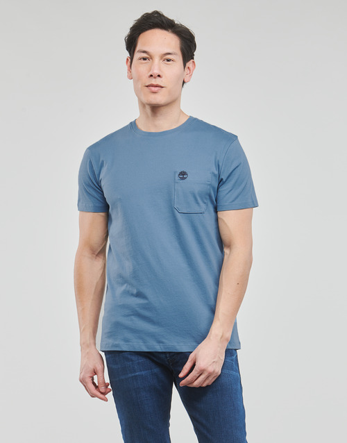 Timberland - SS DUNSTAN RIVER POCKET TEE SLIM - Bleu
