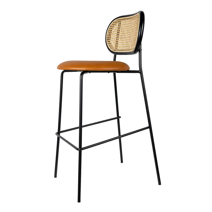 Studio Zondag - Rabbit Barhocker, Esche schwarz / Gestell chrom