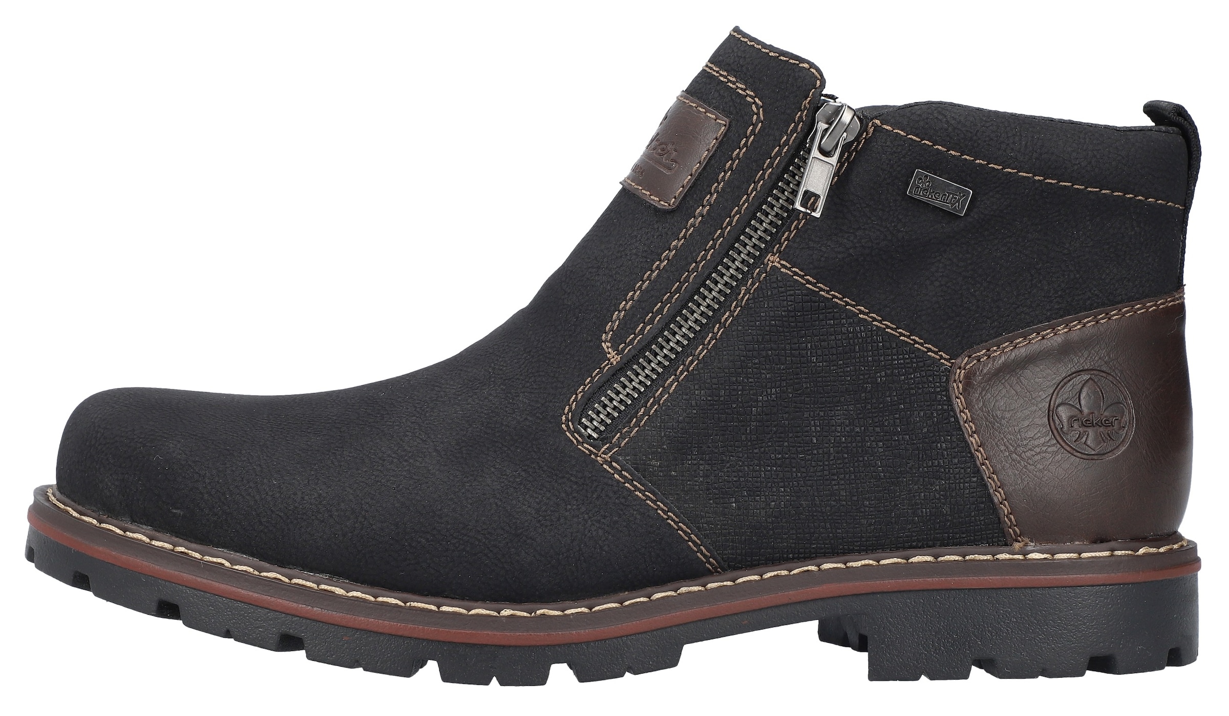 Rieker Winterstiefelette  , Winterboots, Warmfutter, Reissverschlüsse, mit TEX-Ausstattung