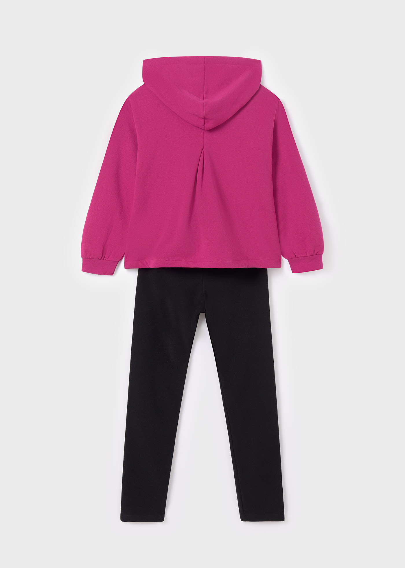 Conjunto canelado de duas peças para meninas