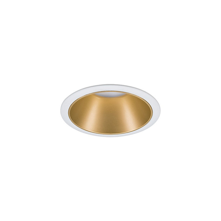 Spot encastrable Cole LED intégrée blanc chaud IP44 470lm Ø8cm doré finition blanche Paulmann
