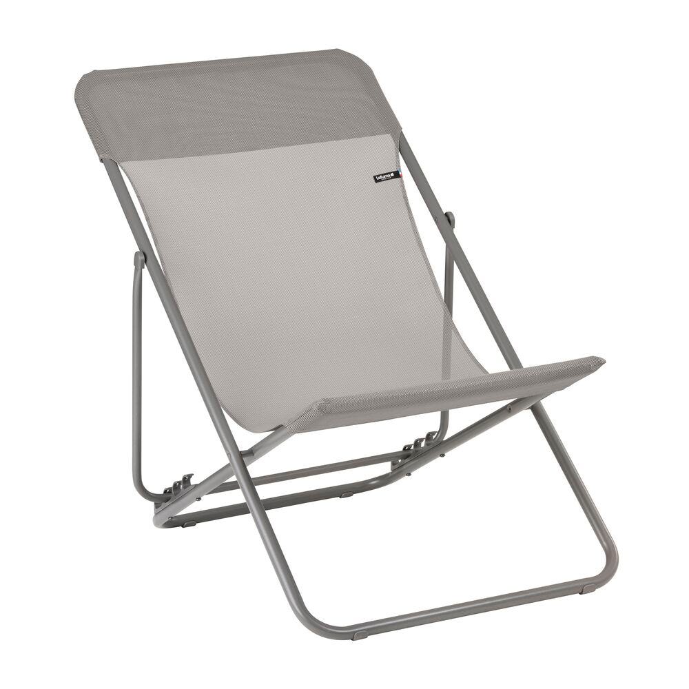 Mehrpositions-Klapp-Liegestuhl - Breite 58cm Maxi Transat Batyline® Iso Braun Terre-Titane