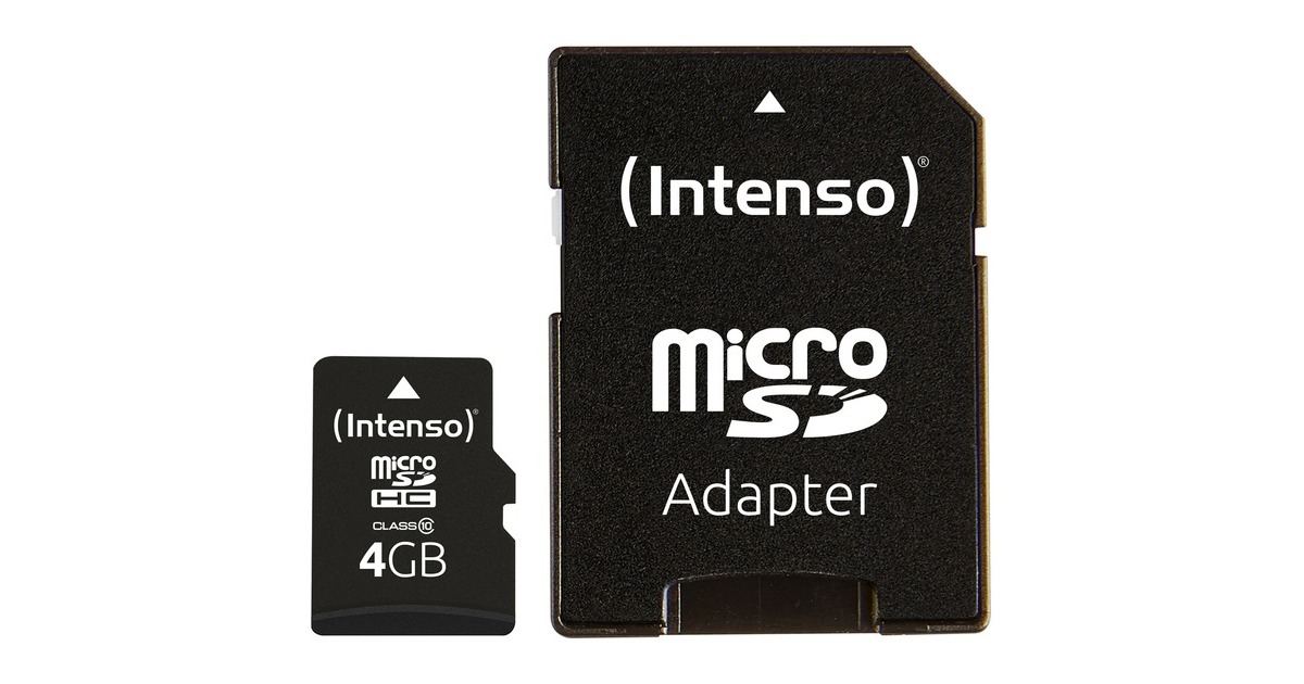 IntensomicroSDHC 4GB Class 10 geheugenkaart  (incl. SD adapter)