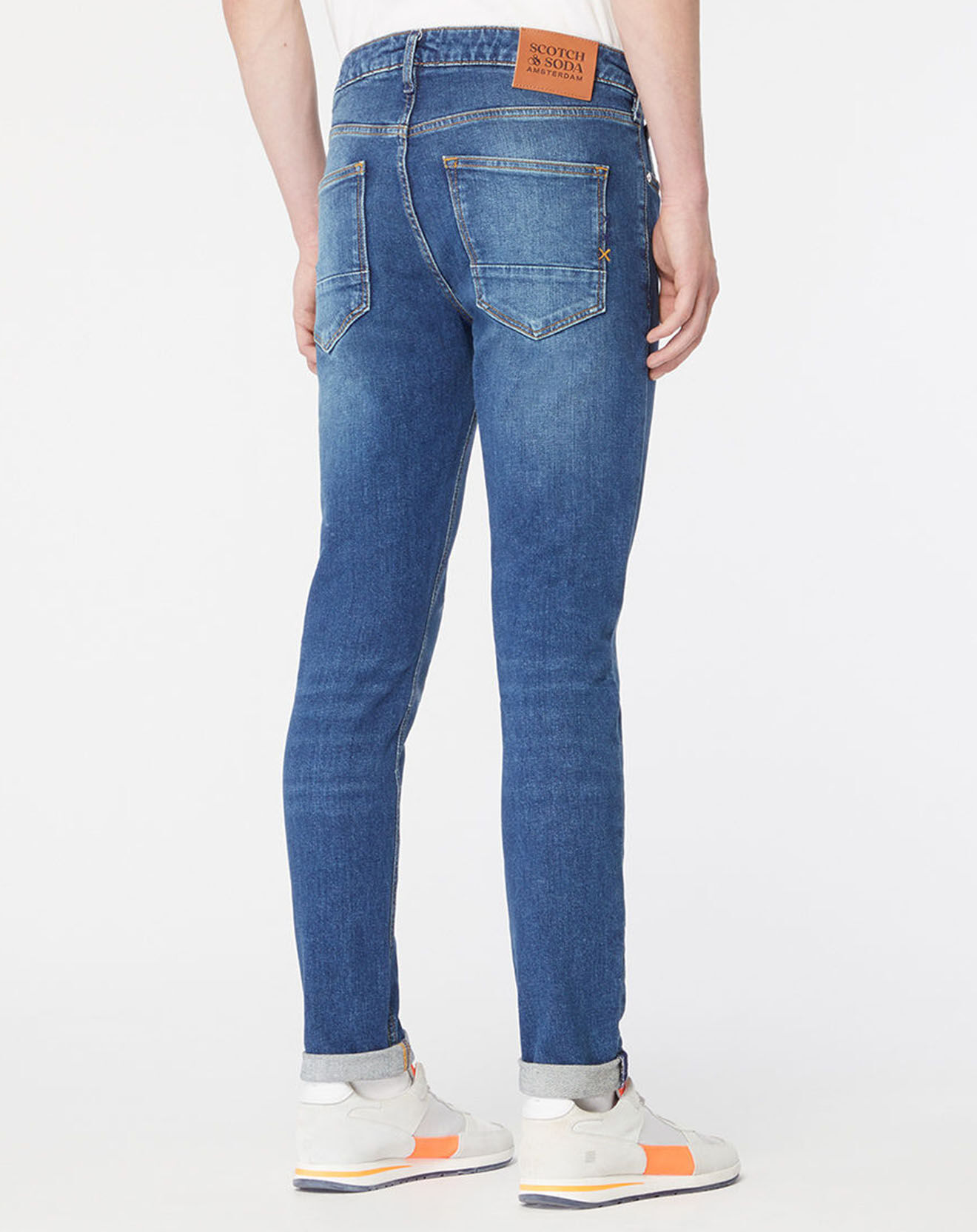 Scotch & Soda Jean Skinny Fit en Coton Bio mélangé bleu