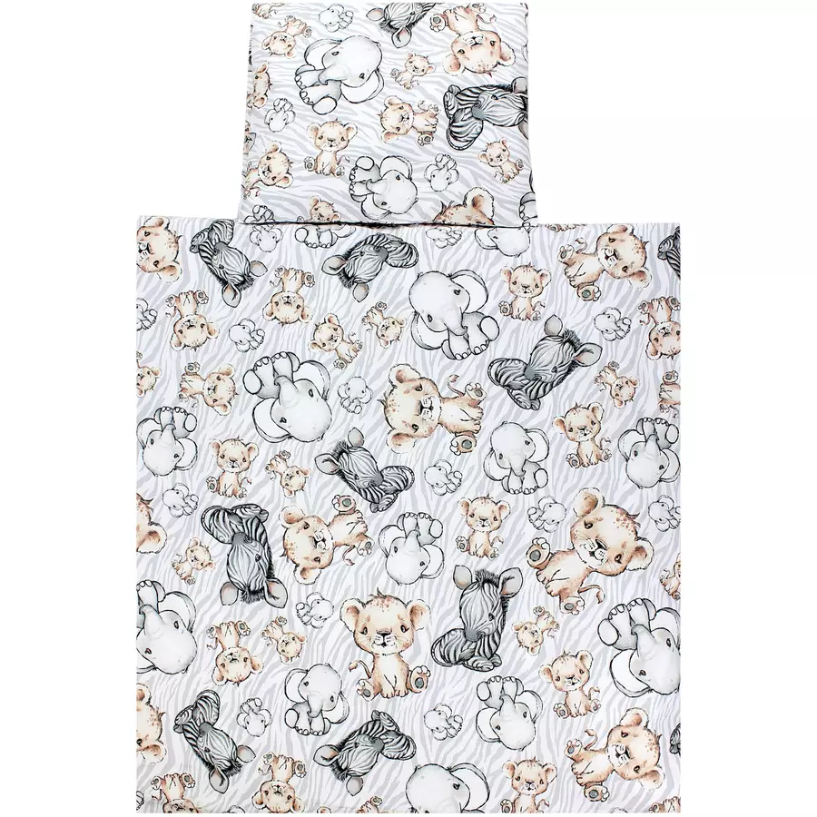 TupTam Unisex Baby Bettwäsche Wiegenset 4-teilig graubraun