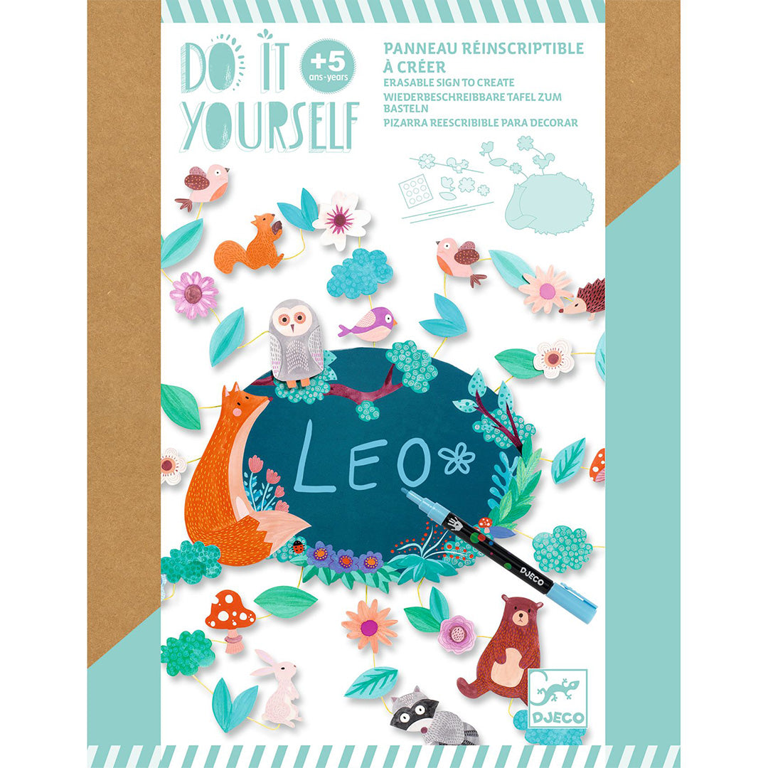Djeco knutselset diy uitwisbaar schrijfbord - bos