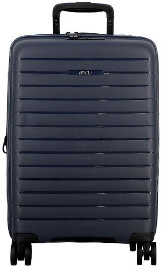 Jump - Striper - Handbagagekoffer - Zwart - Kunststof - Uitbreidbaar
