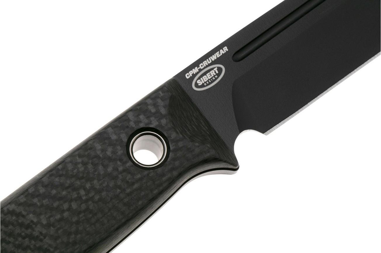 Benchmade Bushcrafter 163BK Black Cerakote CPM-CruWear, Carbon Fiber, bushcraftmes, Sibert design