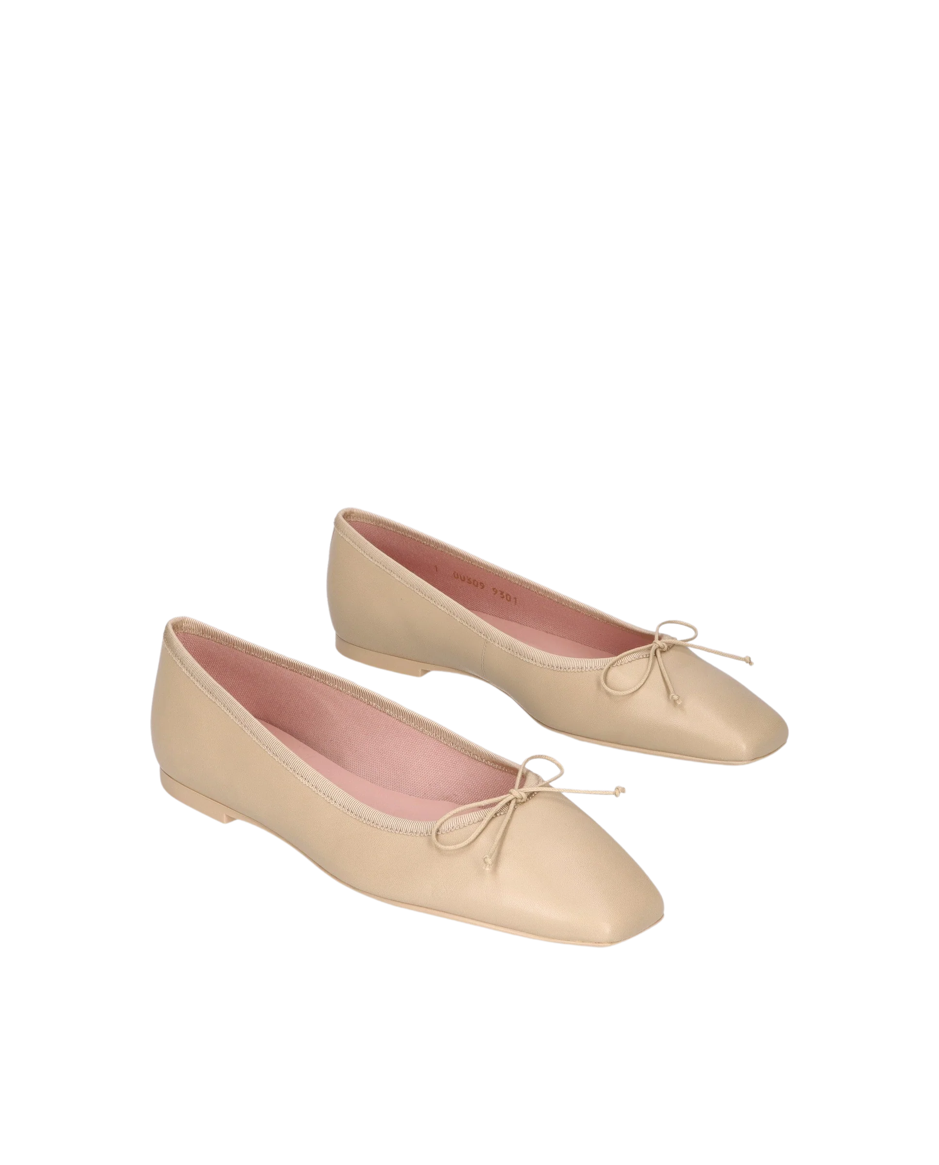 Pretty Ballerinas  Ballerinasko m/ firkantet tå - Coton Seed/ Beige