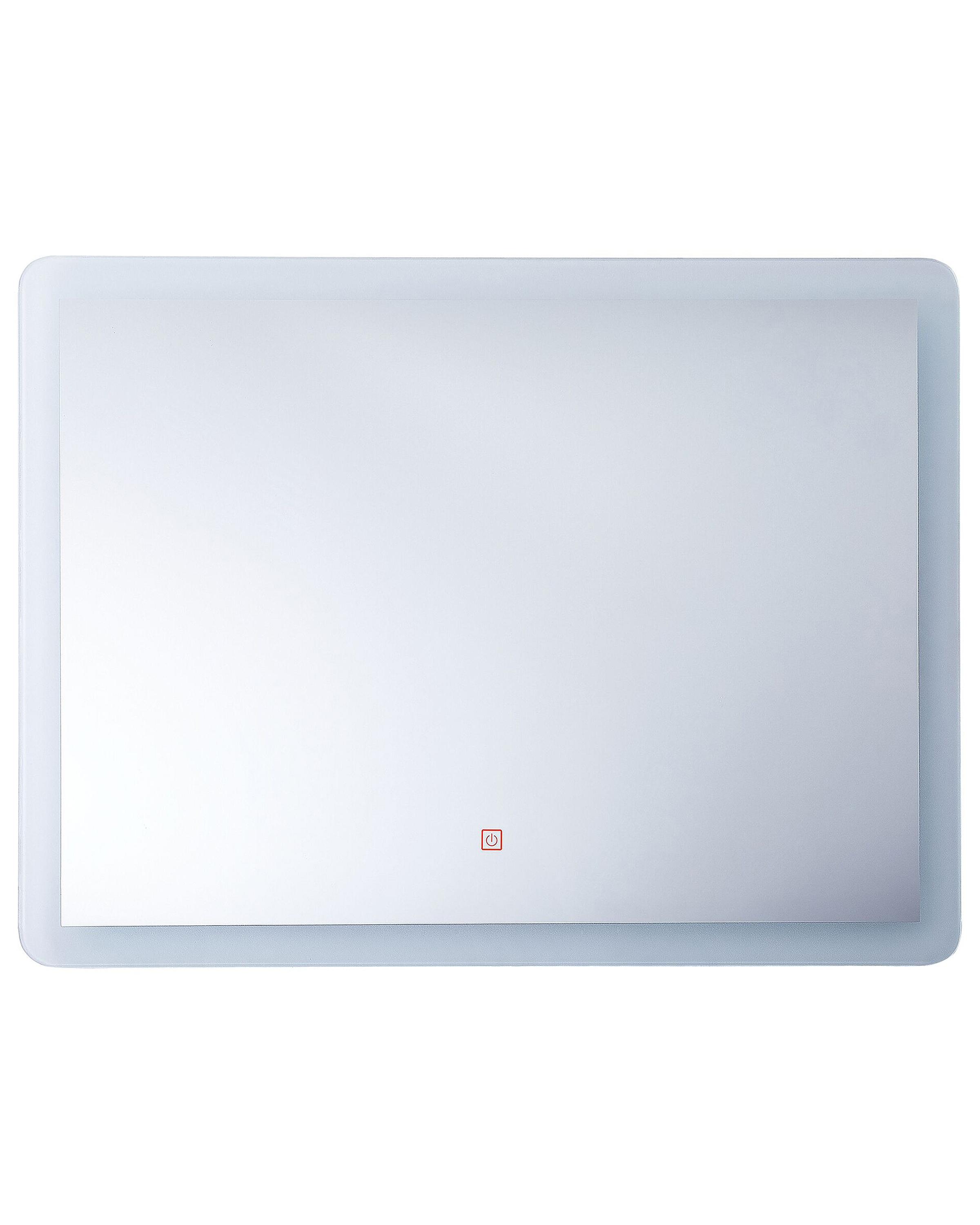 LED badkamerspiegel CORROY 80 cm 60 cm Zilver
