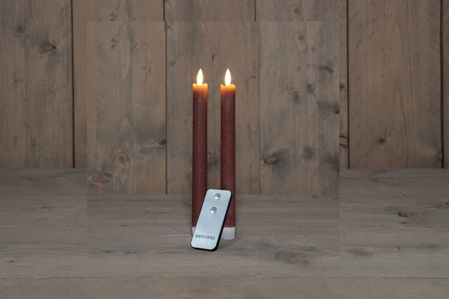 Anna's Collection LED dinerkaars Mino oudroze D 2 H 23 cm 2 stuks
