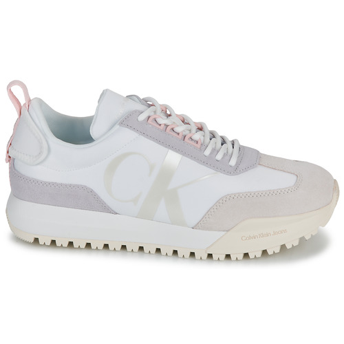 Calvin Klein Jeans - TOOTHY RUNNER LACEUP MIX PEARL Blanco / Beige