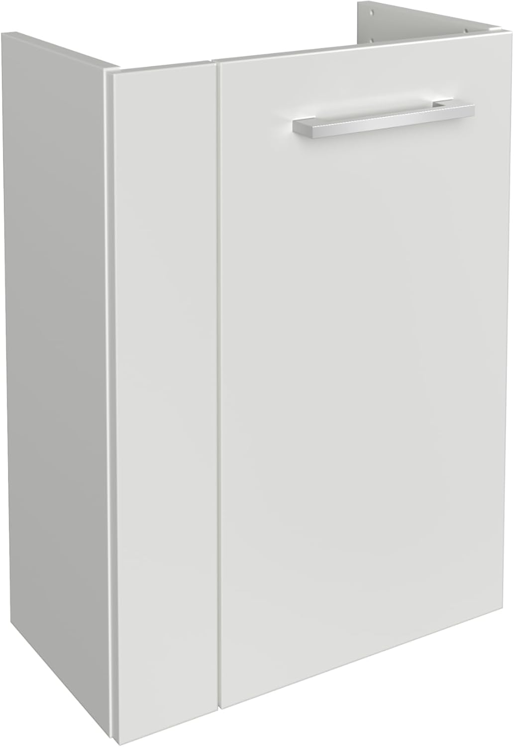 FACKELMANN SCENO Waschbeckenunterschrank schmal – Unterschrank für Waschtisch im Gäste-WC (44 cm x 60 cm x 24,3 cm) – Türanschlag rechts – SBC Badezimmerschrank hängend in Weiß