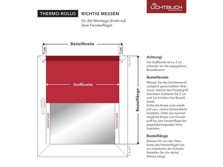 Thermo-rolgordijn Klemmfix
