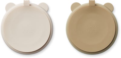 LIEWOOD Stacy Delt Tallerken 2-Pack, Sandy/Oat