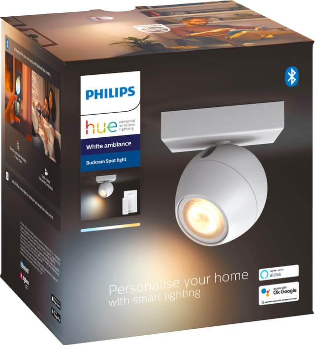 Philips Hue Buckram spotlys (hvid)