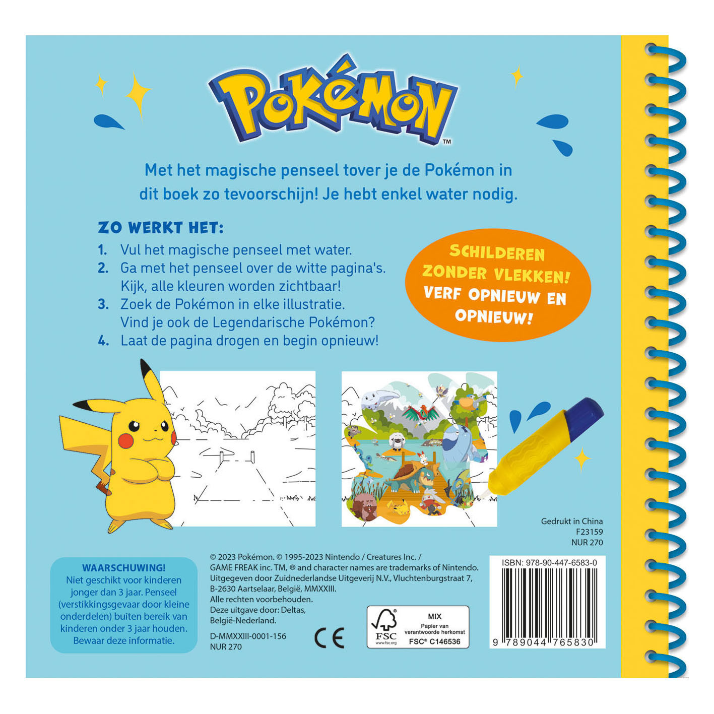 Pokémon Schilderen met Water Deel 2 (Geel)