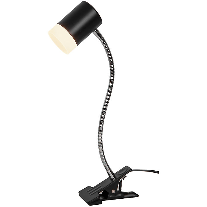 Spot pince LED Intégrée 350lm 3.5W blanc chaud GoodHome Maupin noir mat l. 10 x H.30 cm