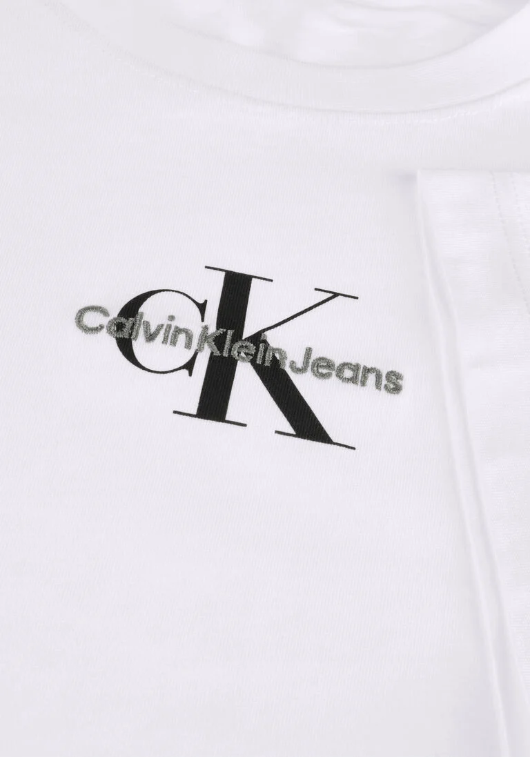 CALVIN KLEIN witte calvin klein t-shirt monologo regular tee