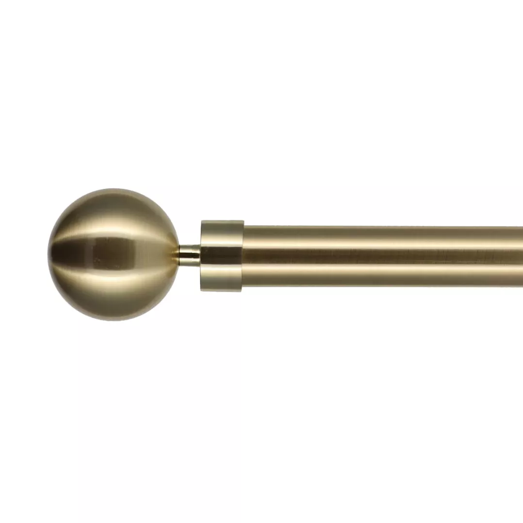 Kit de tringle rideau extensible (L120 - L210 cm / D28 mm) Hera Or