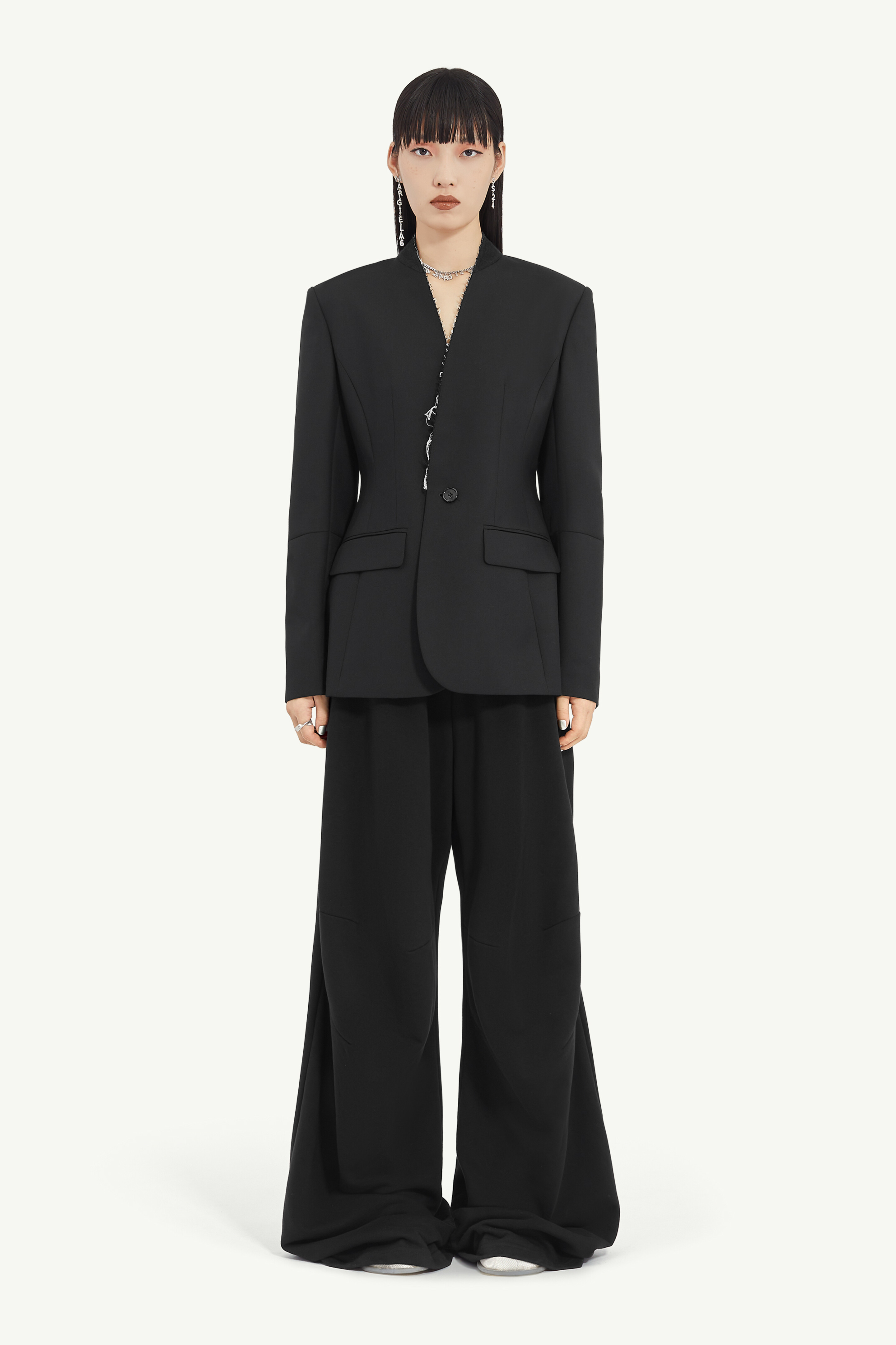 Veste de costume sans col