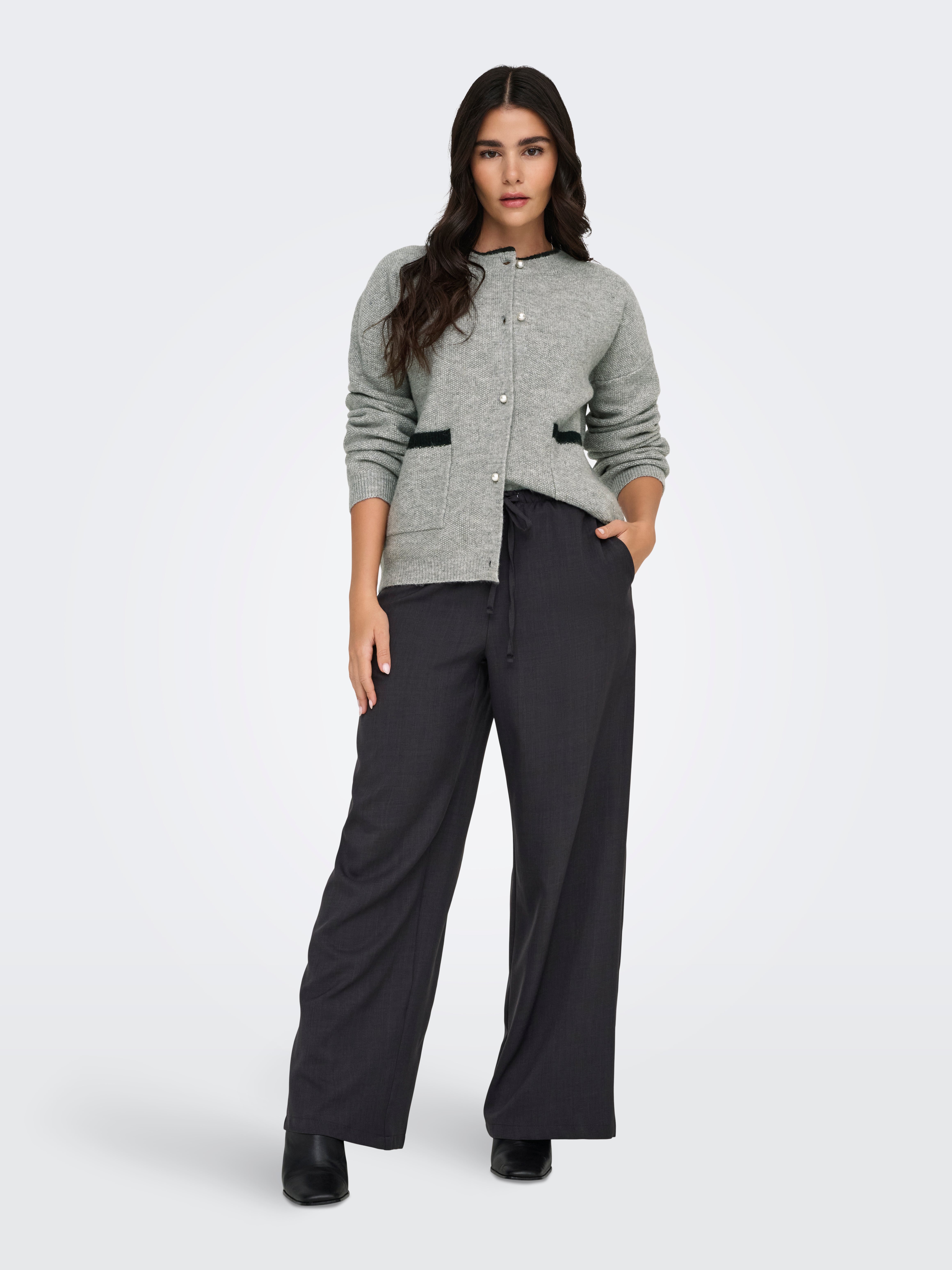 JDYLUMI Strickjacke Medium Grey Melange