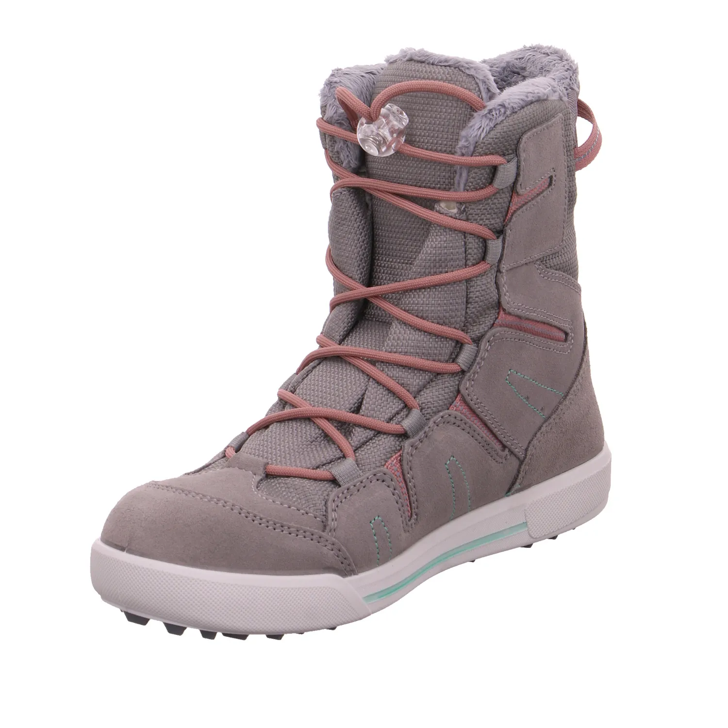 LOWA Mädchen-Snowboot Membrane Grau Textil  Winter-Sneaker, high