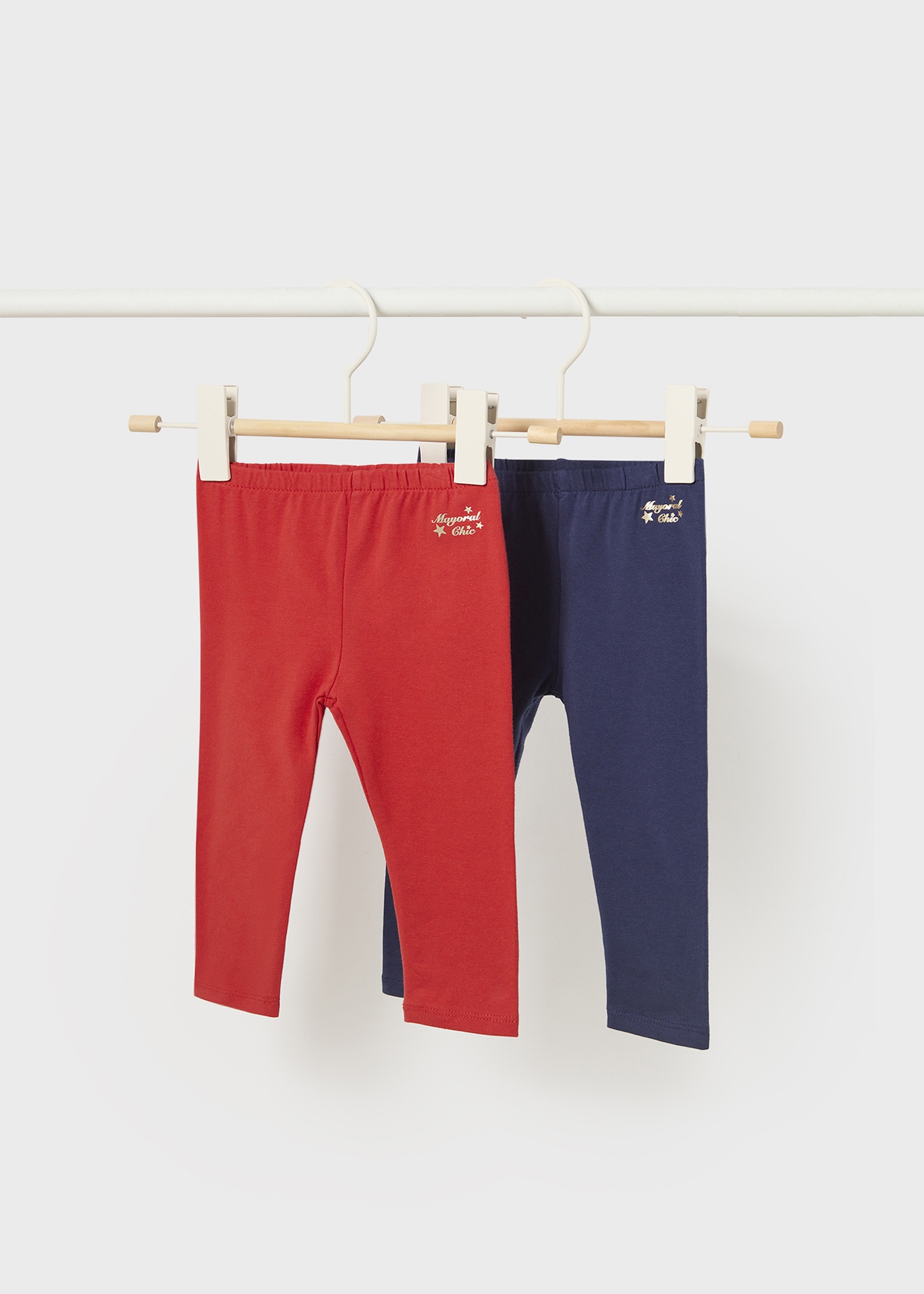 Conjunto de 2 leggings de algodão Better Cotton para bebês