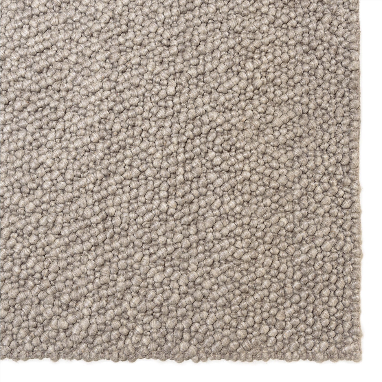 Macabane Tapis en Laine bouclée Quentin taupe - 290x200 cm