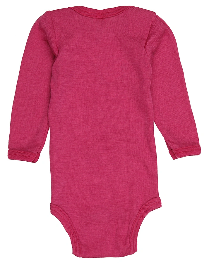 Woll-Langarmbody BASIC BABY in himbeere