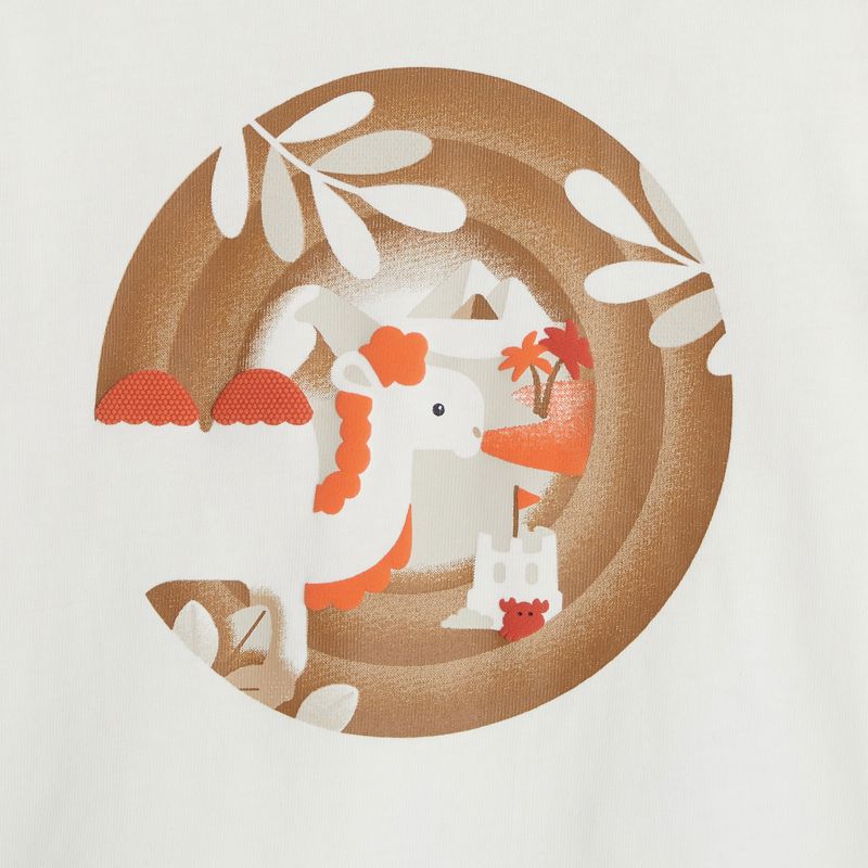 T-shirt chameau blanc bébé garçon Blanc