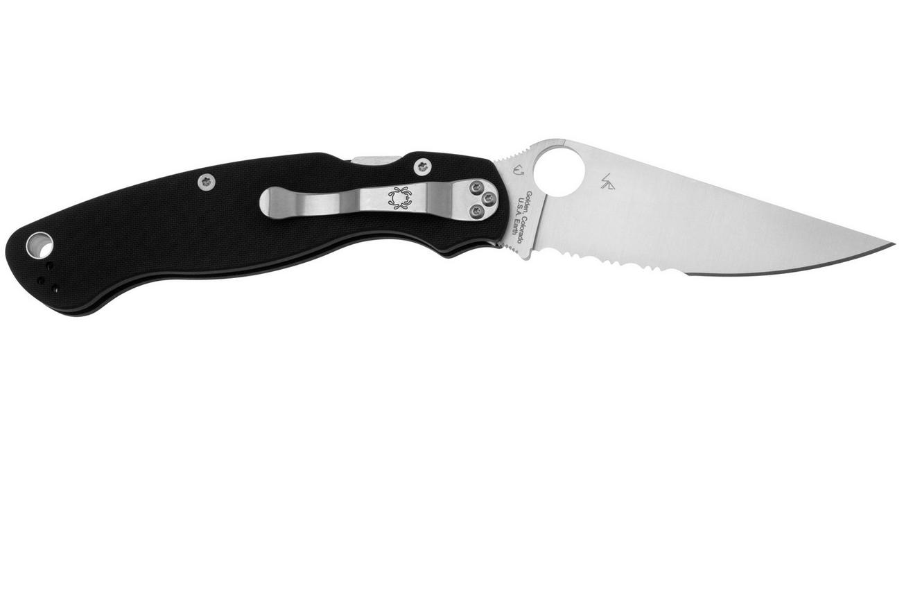 Spyderco Military 2 C36GPS2 Black G10, partly serrated zakmes