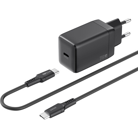 Chargeur et câble d'alimentation PC Accsup CV 70W+CBL USBC BK