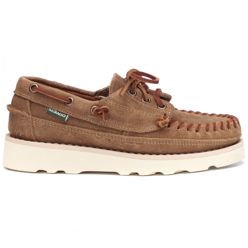 KEUKA OIL BEIGE CAMEL-Mocassin en daim graissé pour homme