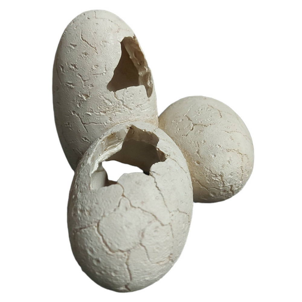 Grotte en motif oeuf 20x13x15cm pour reptiles