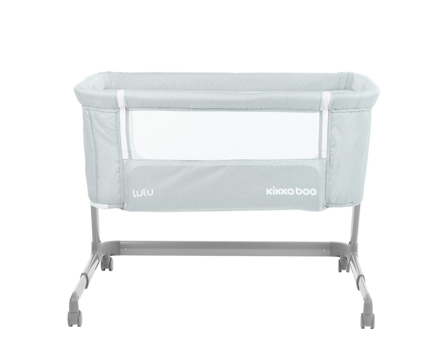 Kikkaboo Beistellbett Lulu eine Seite zum Öffnen Räder verstellbar Anti Reflux grün