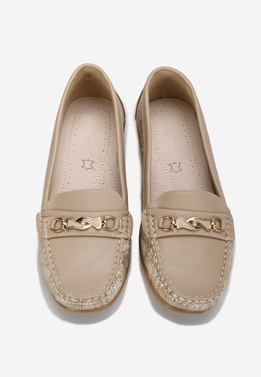 Mocassins femme beige Lerisea