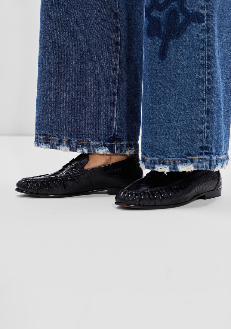 zwarte posa loafers penny loafer