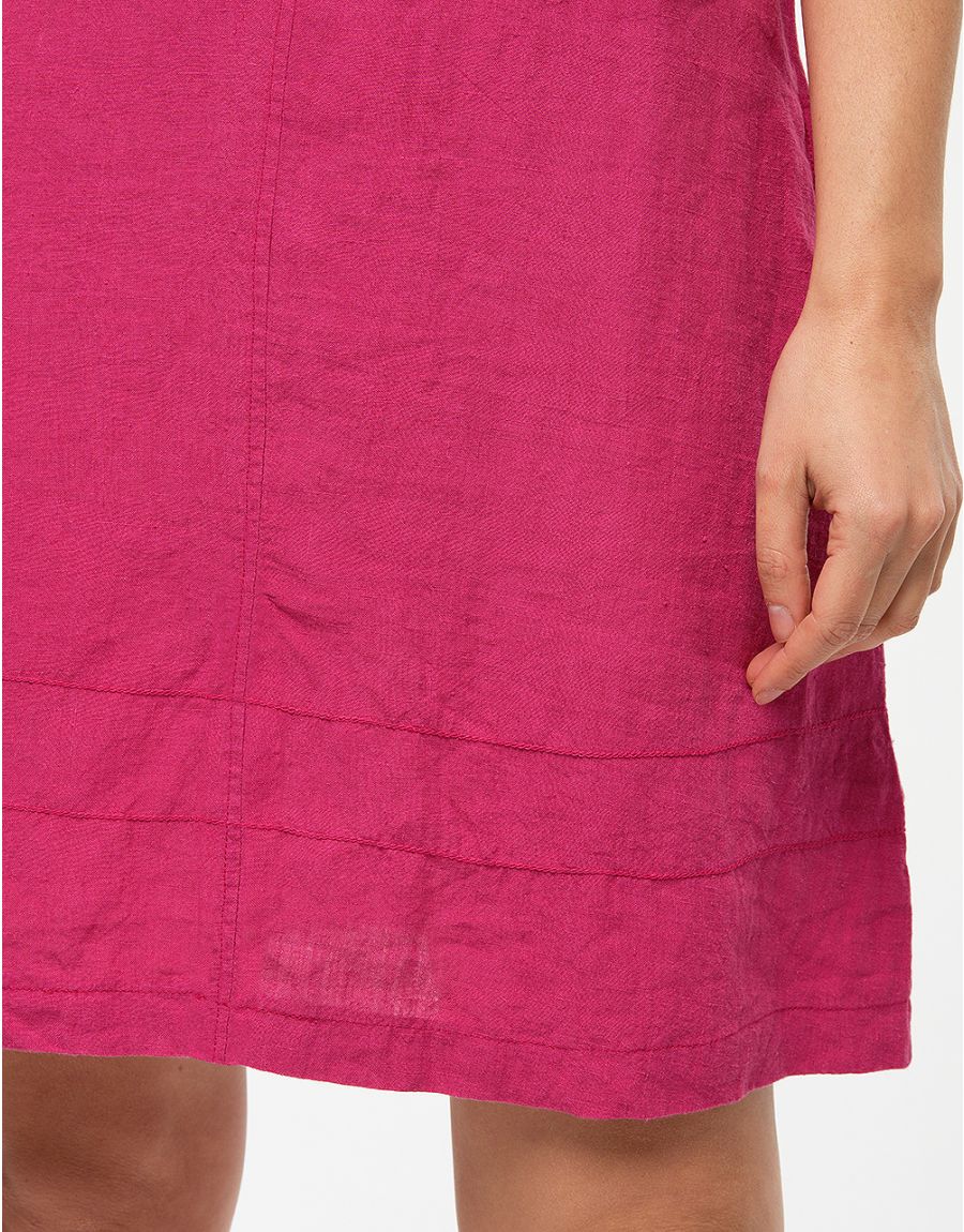 Robe fuchsia 100% lin