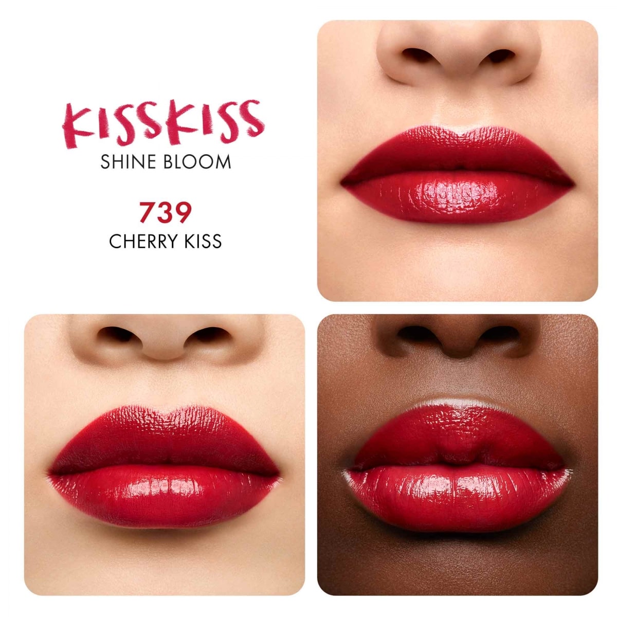 GUERLAIN KissKiss Shine Bloom Rouge brillant 95% d'ingrédients d'origine naturelle*