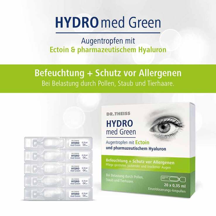 Dr. Theiss Hydro med Green Augentropfen Einzeldosis Ampullen , 20X0.35 ml