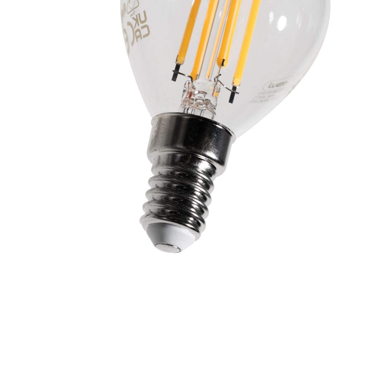 Set van 5 E14 dimbare LED lampen filament G45 helder 4W 470 lm 2700K
